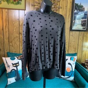 For The Republic Charcoal Star Pattern Sweatshirt